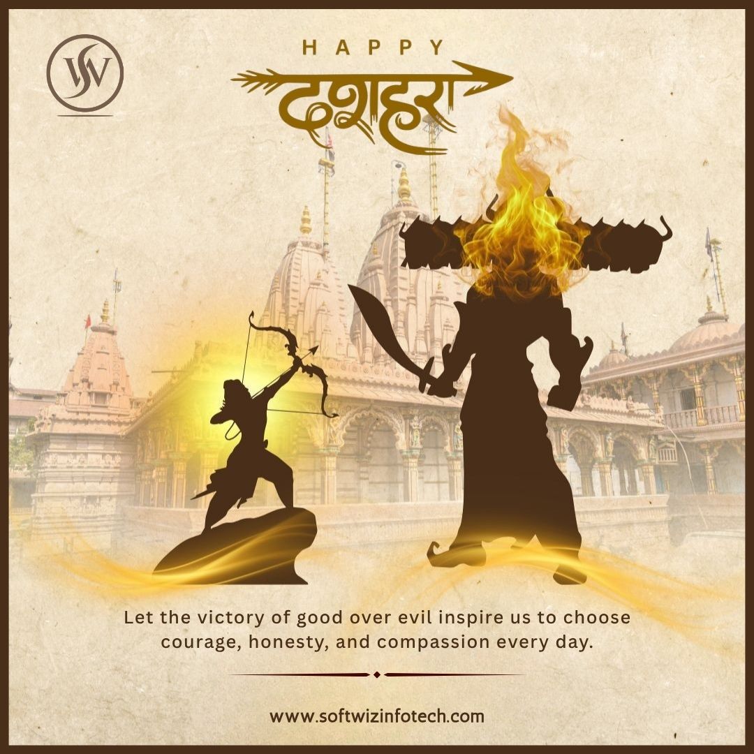 softwizinfotech's tweet image. Dussehra reminds us that every ending is a new beginning — let’s burn away doubts and rise with hope, courage, and light.
#HappyDussehra #NewBeginnings #GoodOverEvil #FestiveSpirit #Twitter #SoftwizInfotech