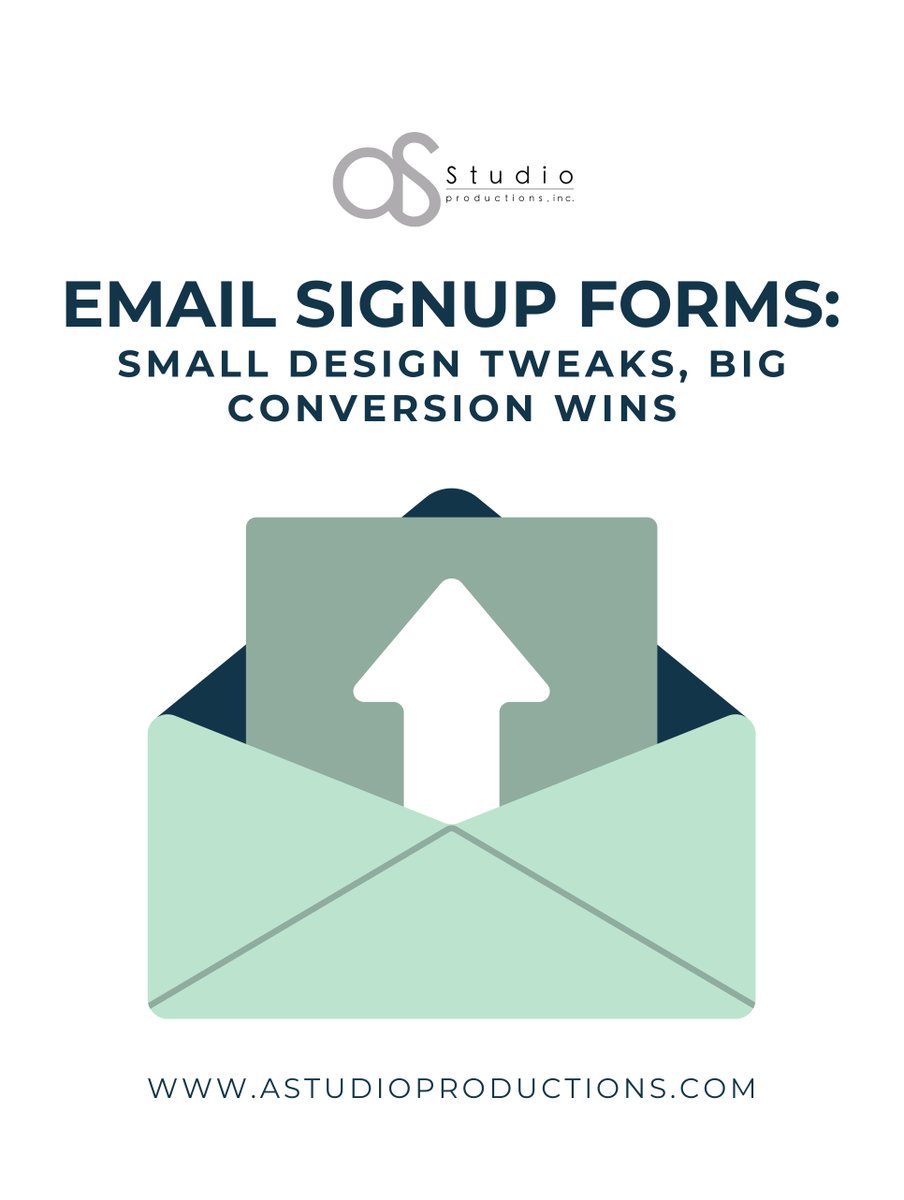 astudiopro's tweet image. 📧 Email Signup Forms: Small Design Tweaks, Big Conversion Wins

📲 Ready to upgrade your signup forms? 
astudioproductions.com/contact-us

#EmailMarketing #ConversionOptimization #AstudioProductions #LeadGeneration #SignupFormTips #MarketingStrategy #DigitalGrowth #GrowYourList