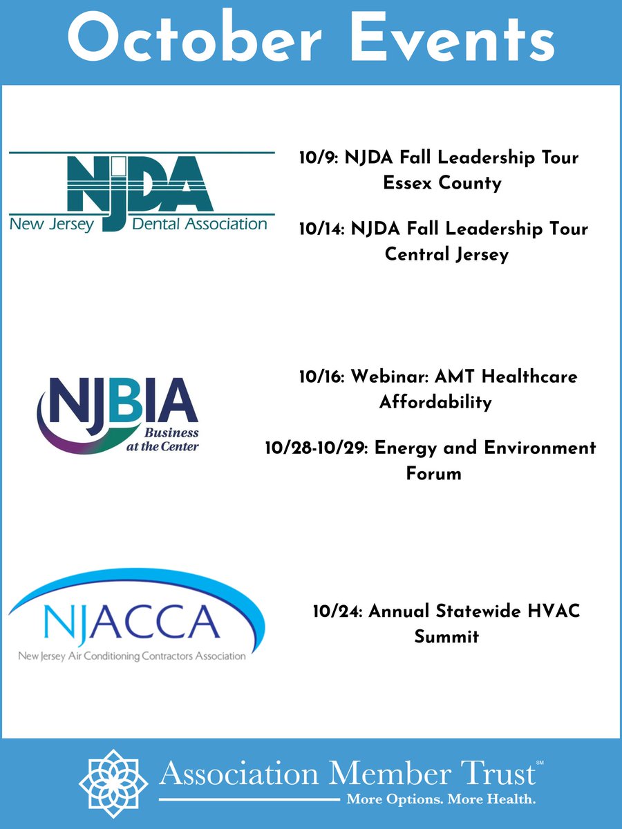 AMTrustNJ's tweet photo. We're attending some great events in October. We hope to see you there! https://t.co/rF0jbeTloE