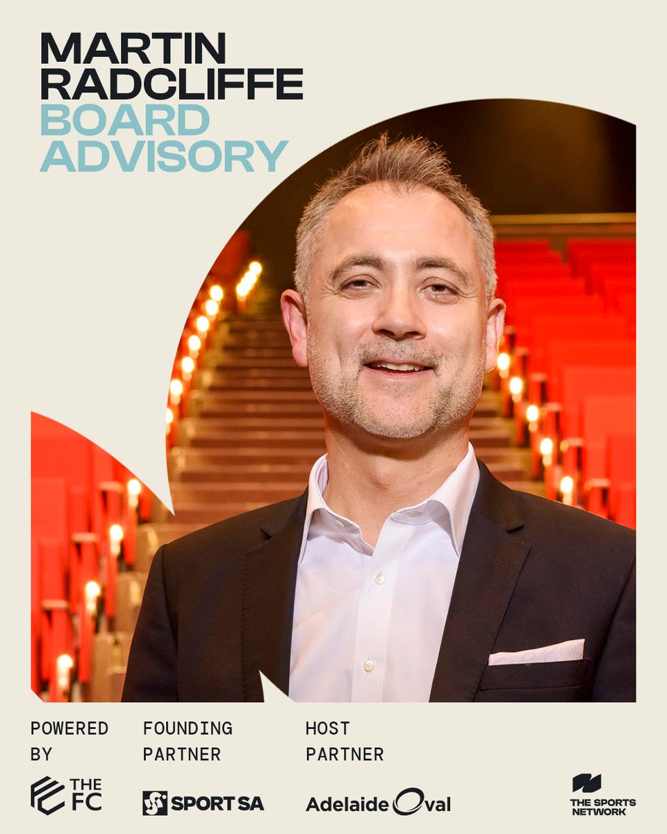 tsnadelaide's tweet photo. We are proud to welcome Martin Radcliffe, CEO of Adelaide Venue Management, to The Sports Network Board Advisory.

Bringing decades of global experience, Martin is leading AVM to record success while contributing to SA’s events and sporting landscape. https://t.co/A0ZDJrTX1S