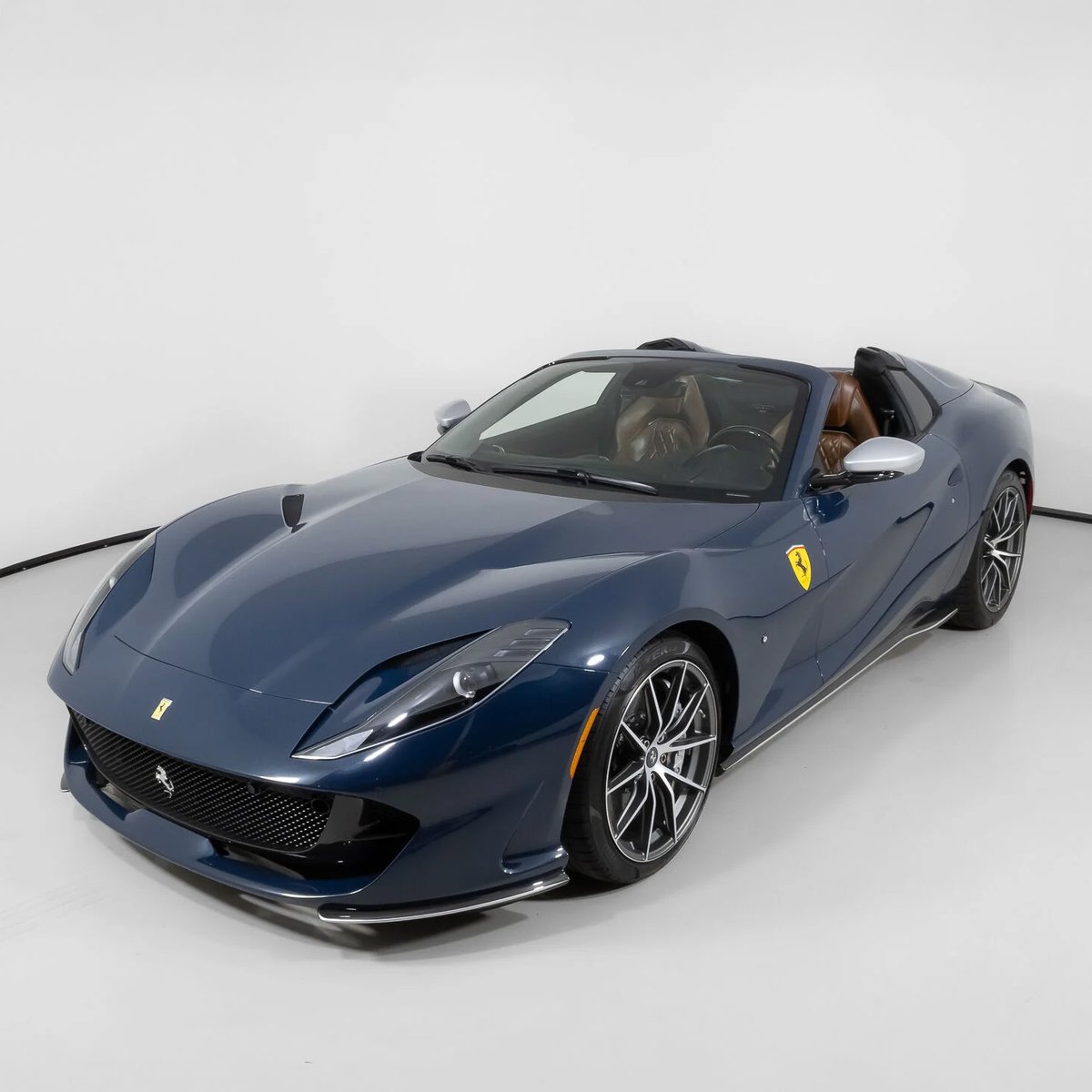 duPontREGISTRY's tweet photo. Tailor Made 2021 Ferrari 812 GTS finished in Blu Aharabian Mic over Heritage Frau Walnut Leather | Price: $637,000 https://t.co/RGbozi8FjH