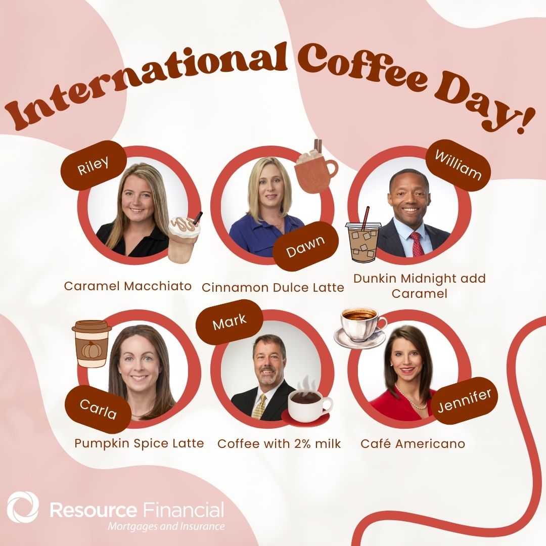 On this International Coffee Day, we’re sharing our team’s favorite orders—and we’d love to hear yours! What’s in your mug today?
 
#InternationalCoffeeDay #TeamFavorites #ResourceFinancial #WhatsInYourMug