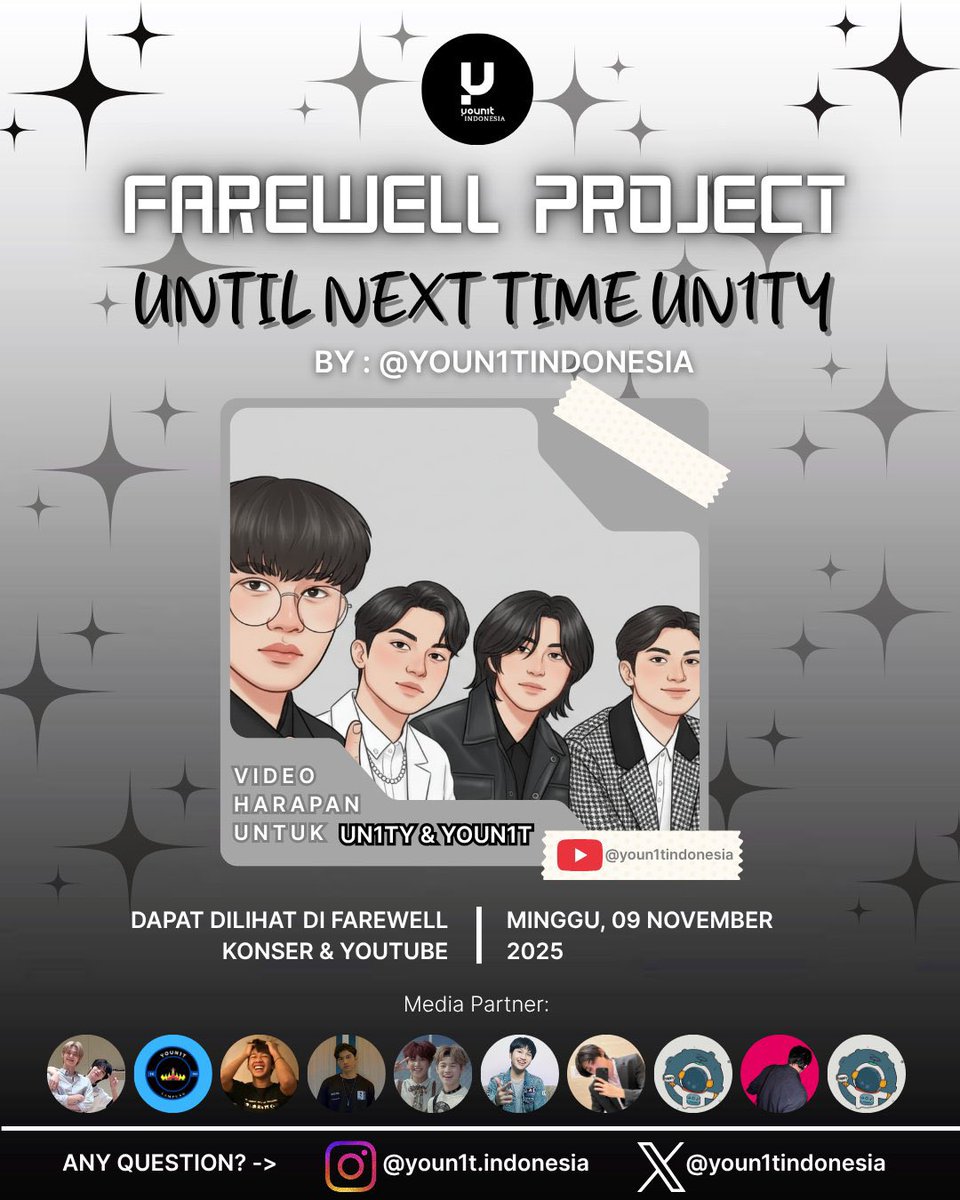 zweitheart's tweet photo. FAREWELL PROJECT UNTIL NEXT TIME UN1TY
COMING SOON
November 9, 2025
#UN1TILNEXTIMEUN1TY
#LastProject2025
#ByYouN1TIndonesia https://t.co/r3345eUMDi