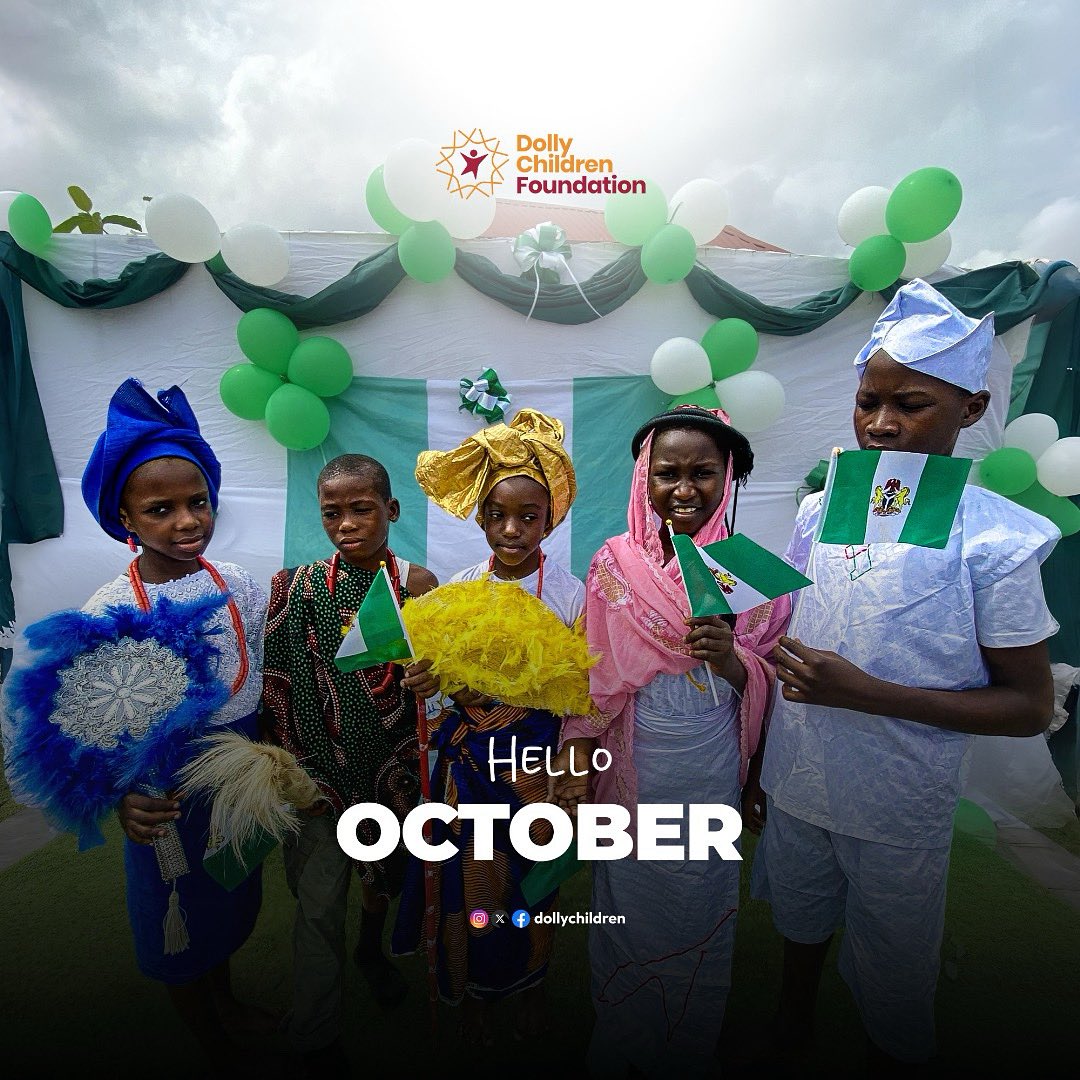 At Dolly Children Foundation, we believe every child is a symbol of hope, unity, and pride

As we step into October, we celebrate the resilience, dreams, and potential of children everywhere ,the future leaders who will shape a brighter tomorrow

#October #independenceday
