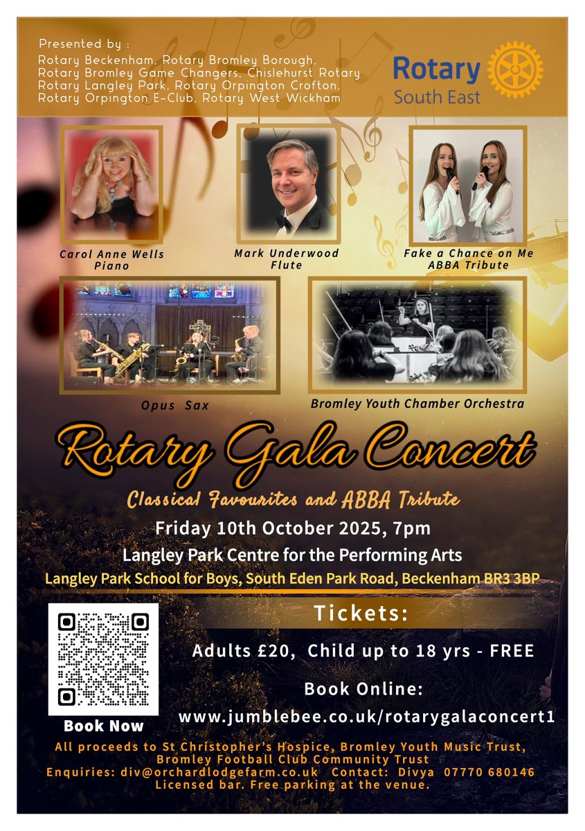 Bromley Youth Chamber Orchestra will be performing as part of the Rotary Gala Concert on Friday 10 October at Langley. Please do join them for a fabulous evening of music. Children are FREE with an adult ticket: buff.ly/D5rjV5G