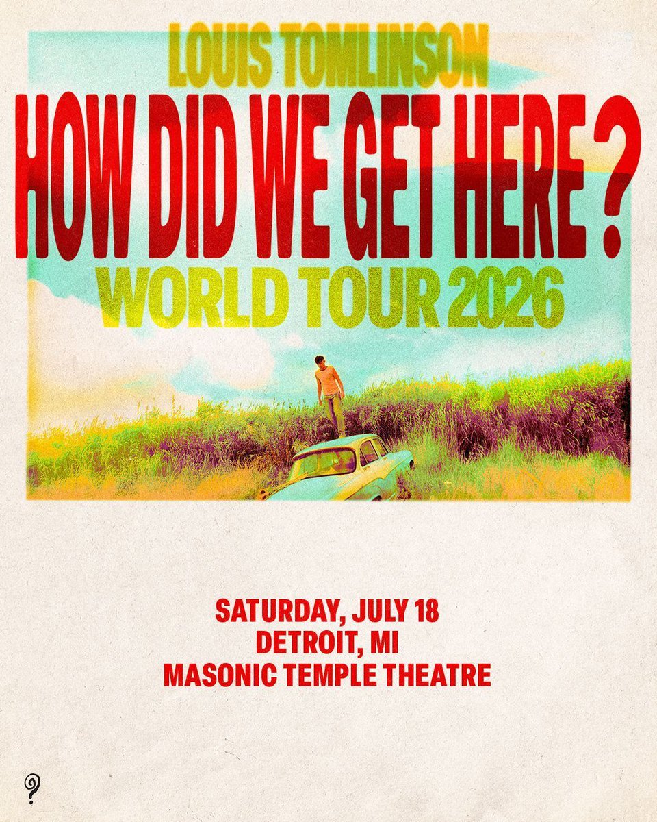 .<a href="/Louis_Tomlinson/">Louis Tomlinson</a> is bringing his How Did We Get Here? tour to Masonic Temple Theatre on Saturday, July 18 🍋 Tickets on sale Friday, Oct 10 at 10 AM.
🎫: buff.ly/m5CWwai