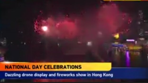 Hong Kong celebrates National Day with dazzling drone display and fireworks show