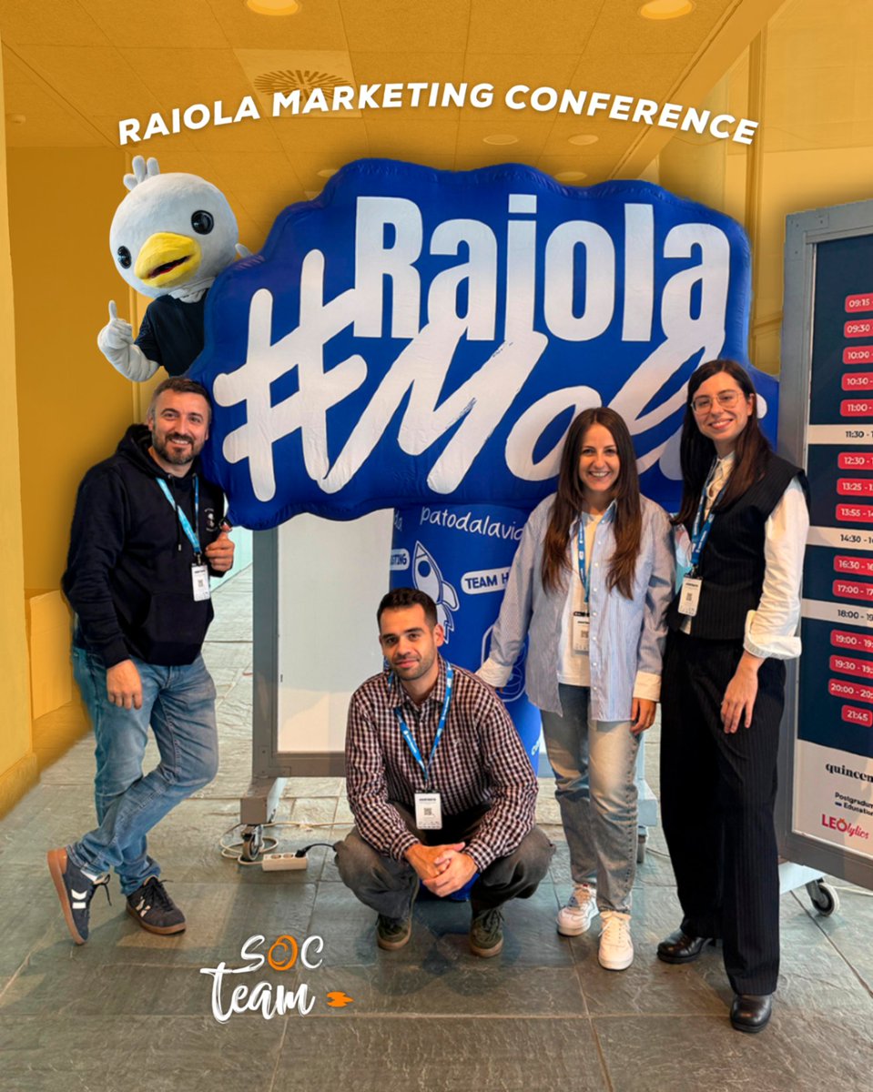 🌟 ¡Estuvimos en #RMC25 en A Coruña! 🌟 <a href="/rmcgalicia/">Raiola Marketing Conference</a> 

Este pasado sábado nuestro #SOCTeam tuvo la oportunidad de asistir al Raiola Marketing Conference, uno de los eventos más importantes de marketing digital. 💻✨

¡Gracias por este eventazo <a href="/RaiolaNetworks/">Raiola Networks</a>! 🙌