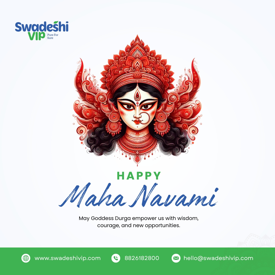 swadeshi_vip's tweet photo. 🌼 On this auspicious Maha Navami, may the blessings of Maa Durga bring purity, prosperity, and strength to your home. From all of us at Swadeshi VIP — may your life be as fresh & wholesome as our A2 products. 🐄🙏
#MahaNavami #SwadeshiVIP #FestiveVibes #PureMilk #DesiGoodness https://t.co/1dNex5HioK