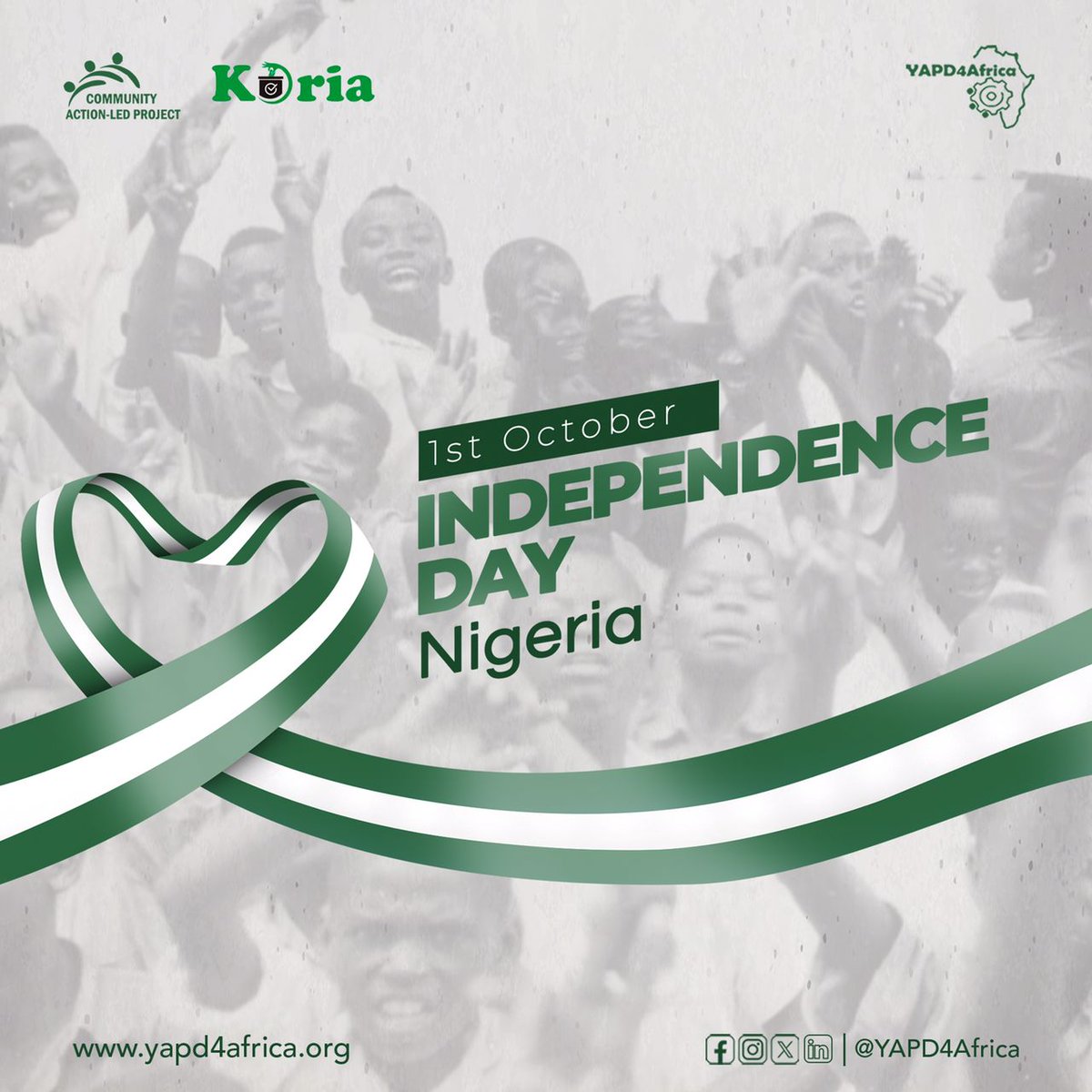 As we celebrate 65 years as a nation, we are reminded that true independence is reflected in the future we are building today. 

At <a href="/YAPD4Africa/">YAPD4Africa</a>, we believe that amplifying and supporting underserved communities is key to bridge gaps for a better Nigeria.  

Cheers🇳🇬 🥂💚
