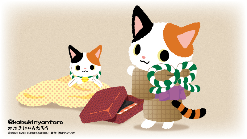 サンリオ かぶきにゃんたろう サイン会 色紙 sanrio sign デザイナーが