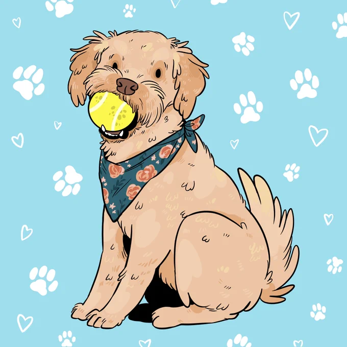 happy october! i'm opening pet portrait commissions again! $60USD gets you a single portrait of your pet! great as gifts for the upcoming holiday season, or just to treat yourself. please see the threaded posts below for more info: