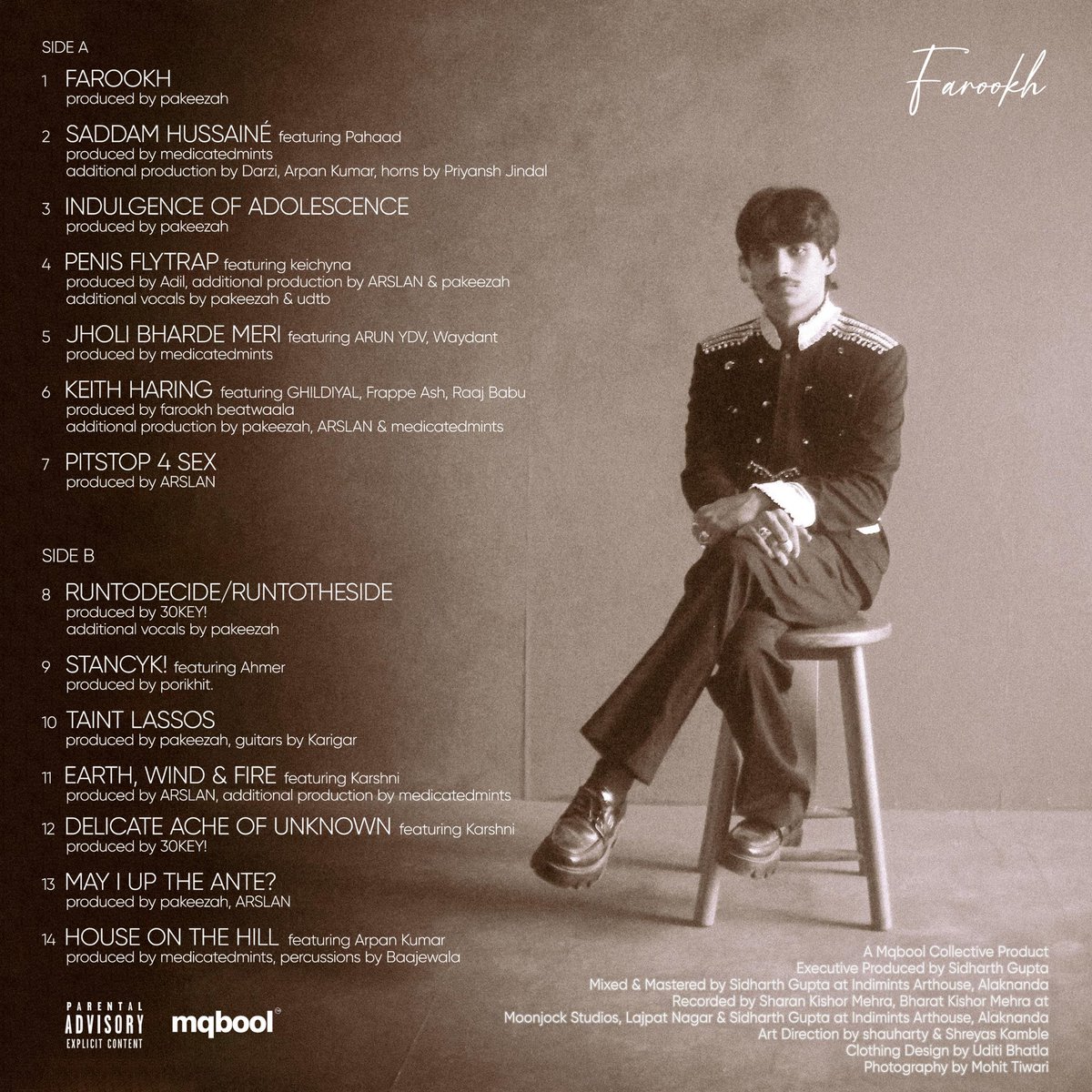 my sophomore mixtape ‘Farookh’ is out now on BANDCAMP &amp; DM2BUY for digital purchases only.

support young talents, your love would mean the world to us. 

link - linktr.ee/misterfarookhh