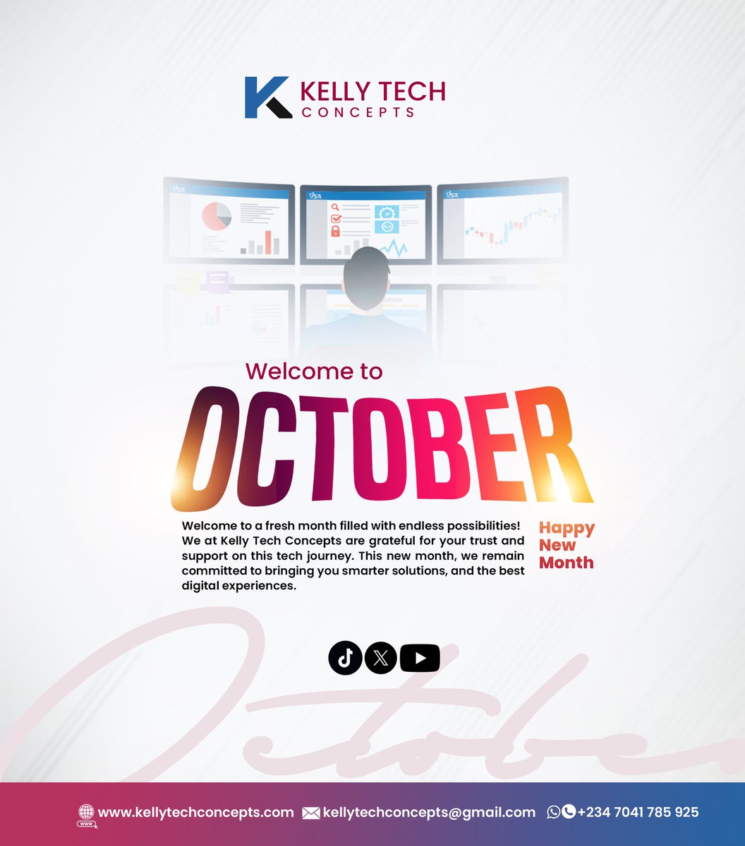 As we step into a new month, we are grateful to everyone who trusts us with their tech needs. Here’s to growth, progress, and making technology work for you. 💙

From all of us at Kelly Tech Concepts – Happy New Month! 🚀💻
