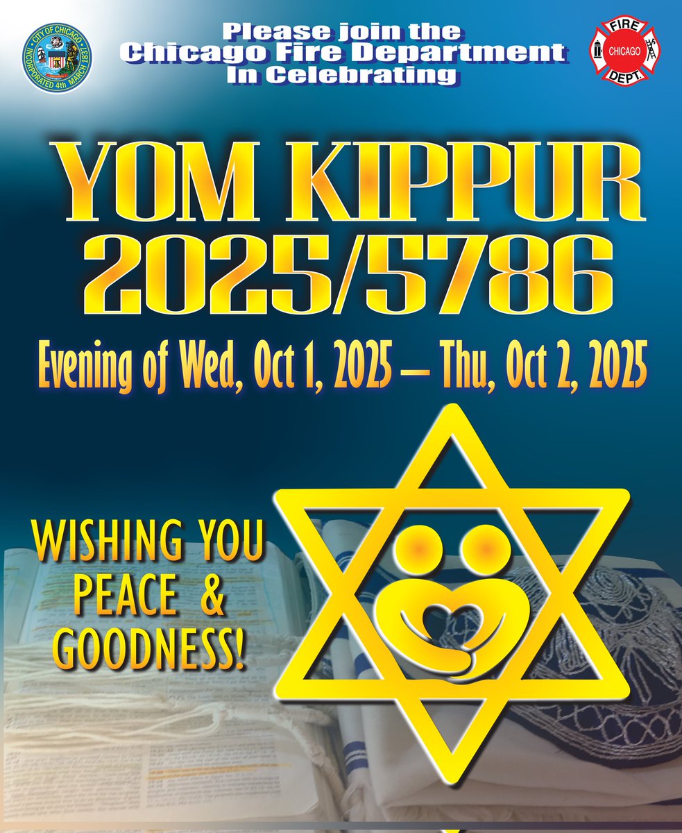 As Yom Kippur begins, please keep your home safe: never leave candles unattended, test smoke alarms and set timers for cooking after the fast.
#CFDfiresafety
#YomKippur
#peaceandgoodnessforall