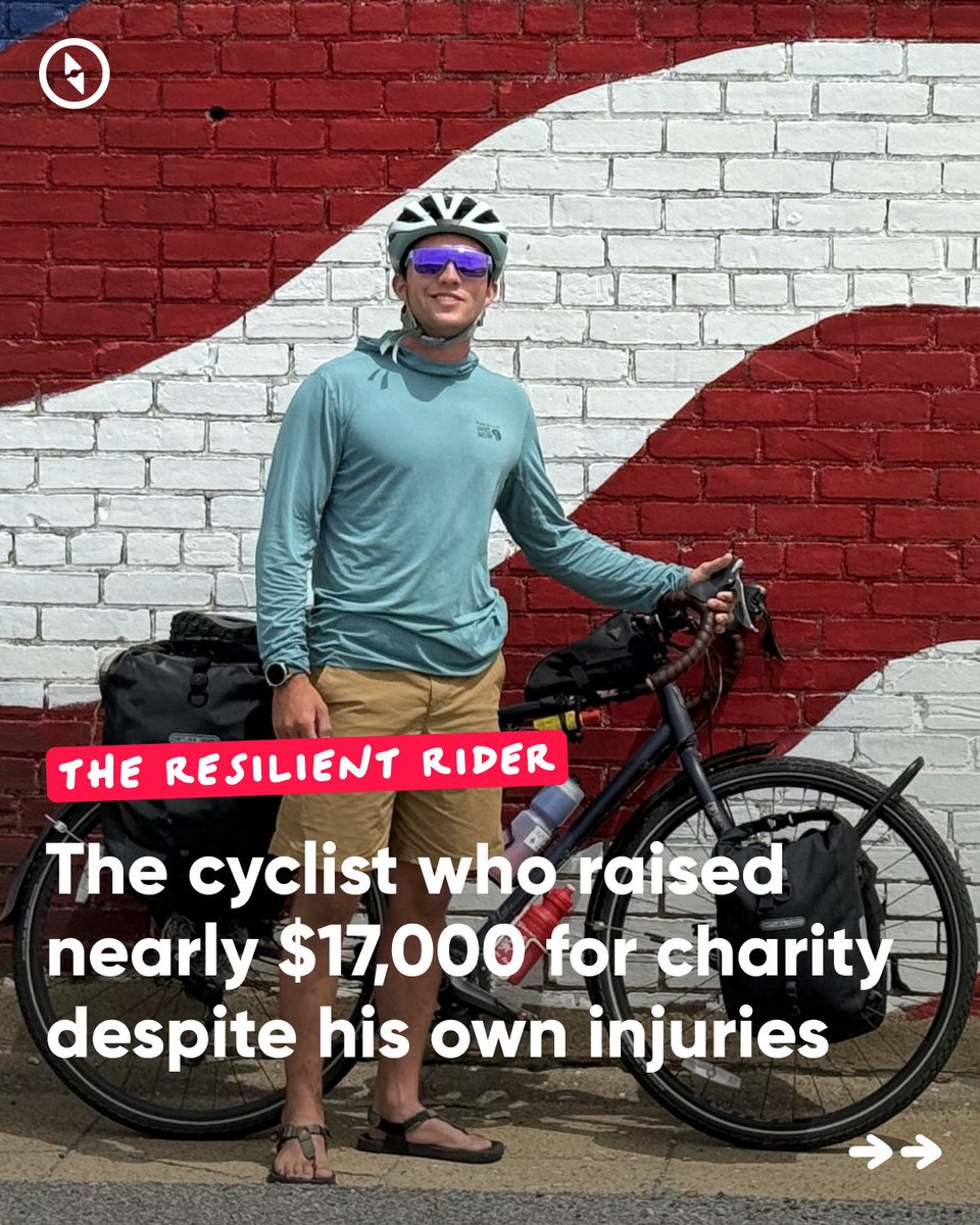 polarsteps's tweet photo. The story of how a keen runner (and Polarsteps Explorer!) turned to cycling after a car accident left him with a fused ankle — then rode 4,000 miles across the US for charity https://t.co/IUegUBlXAU https://t.co/yhWqJ4oMCu