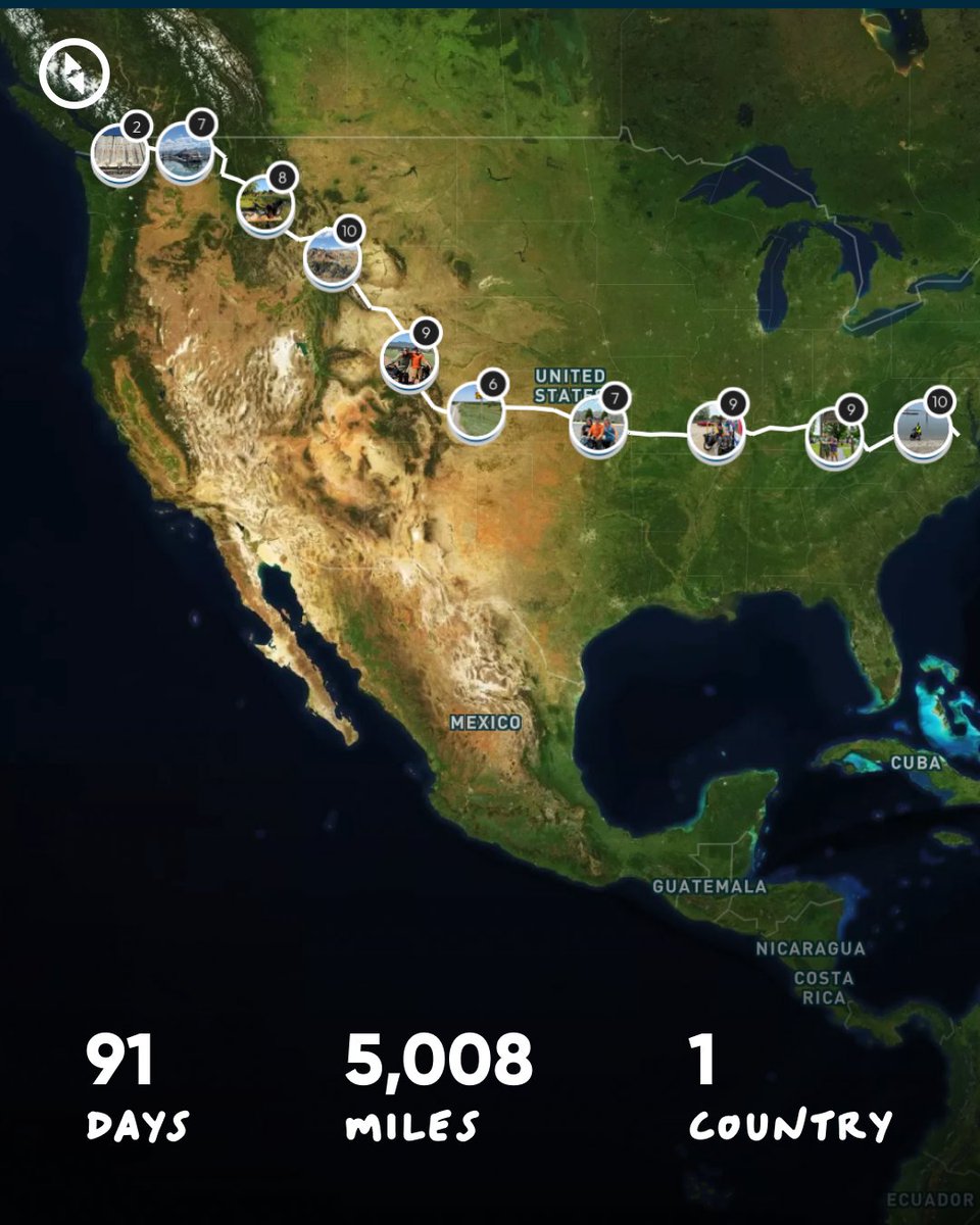 polarsteps's tweet photo. The story of how a keen runner (and Polarsteps Explorer!) turned to cycling after a car accident left him with a fused ankle — then rode 4,000 miles across the US for charity https://t.co/IUegUBlXAU https://t.co/yhWqJ4oMCu