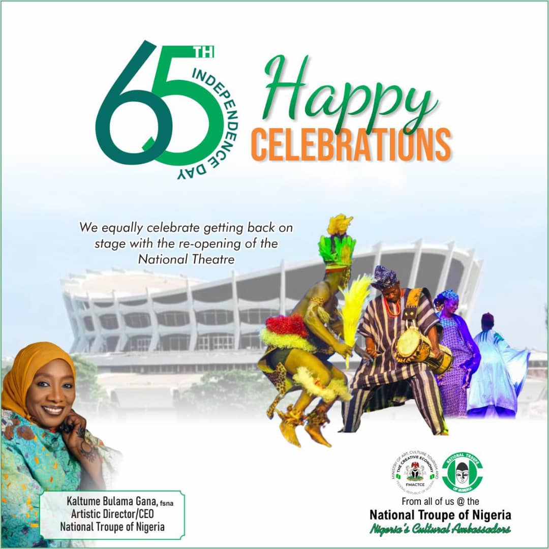 On behalf of the National Troupe of Nigeria, we extend our warmest greetings and heartfelt wishes to all members of staff, our esteemed followers, and every citizen of Nigeria both at home and in the diaspora as we celebrate our nation’s Independence.
