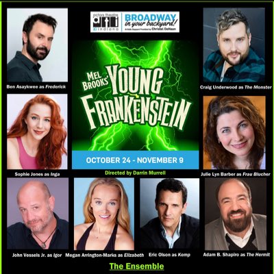 AtiStageLive's tweet photo. #NewProfilePic

You like Comedy?
You like Mel Brooks?
You like Music? 

Don’t miss the gifted performers of Actors Theatre of Indiana YOUNG FRANKENSTEIN Oct 24 - Nov 9 

Wear your costumes……Get ready for Halloween👻💀🎃

Directed by Darrin Murrell https://t.co/0mqgXFGiHO
