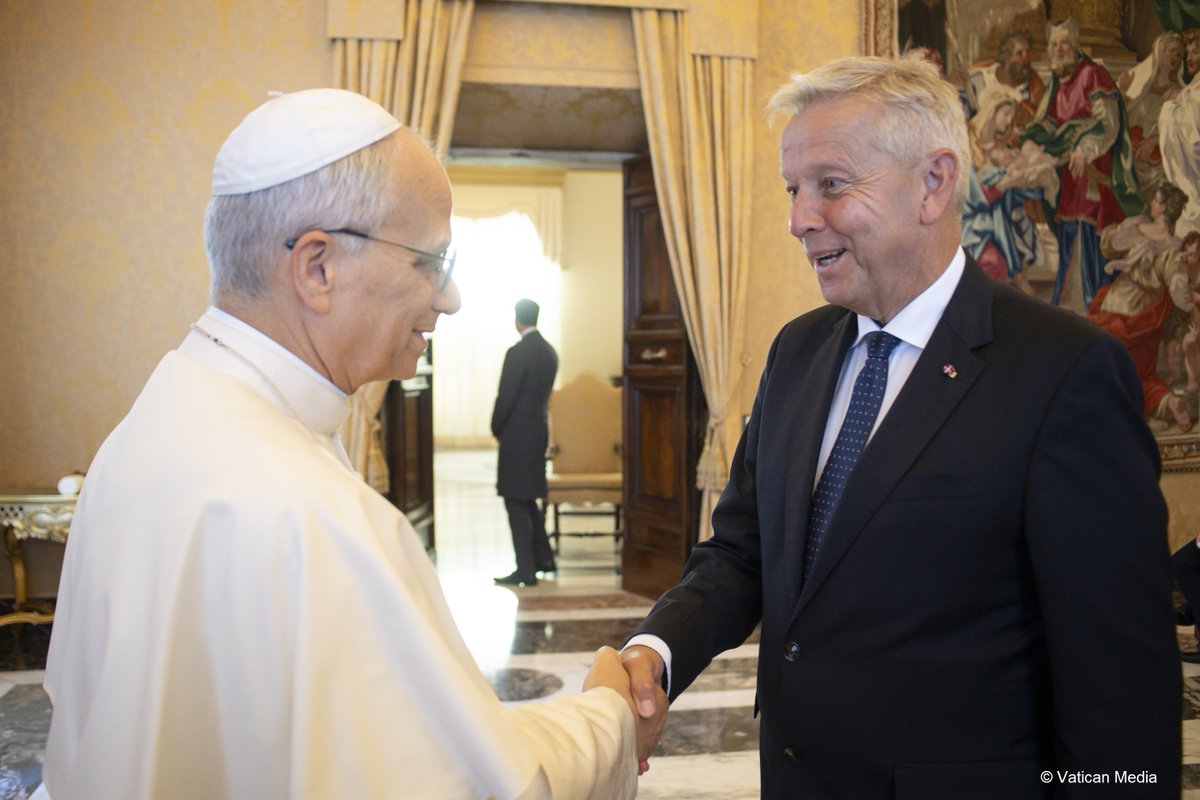 Honoured to meet Pope Leo XIV (<a href="/Pontifex/">Pope Leo XIV</a>) during a <a href="/EPPGroup/">EPP Group</a> mission to the Vatican. A truly meaningful exchange on how values can guide politics. As Vice-Chair of the Intergroup on the Freedom of Religion, Belief and Conscience in the <a href="/Europarl_EN/">European Parliament</a>, I see our task as building