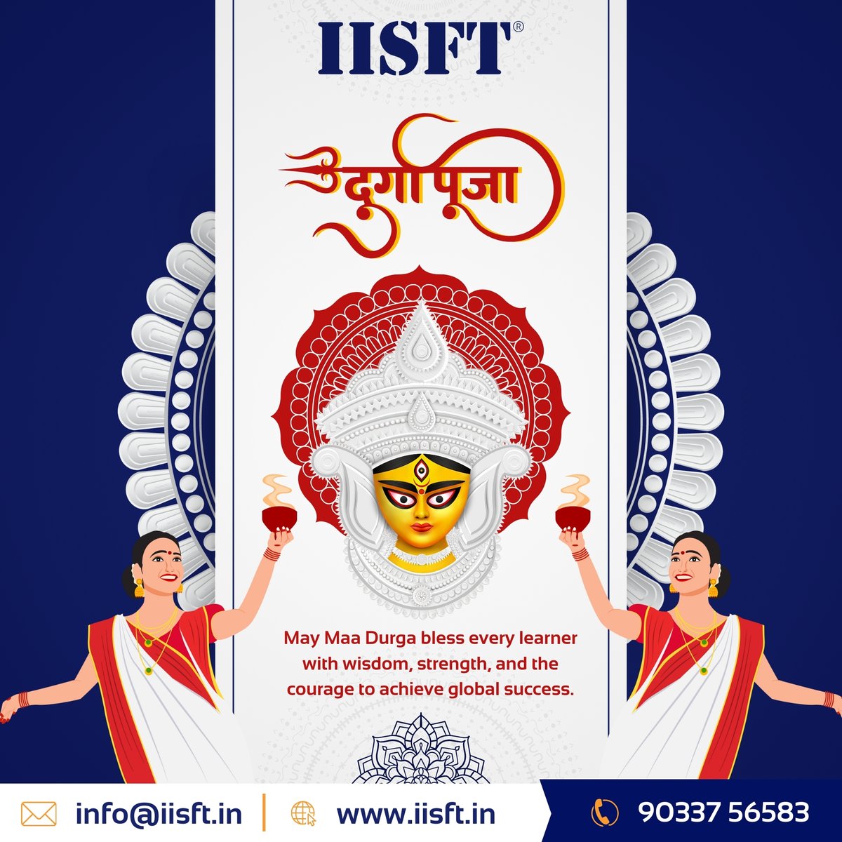 iisft's tweet photo. “May Goddess Durga destroy all evils in your life and fill your heart with strength, wisdom, and divine energy this Durga Pooja.”

Learn more about IISFT: https://t.co/muUrEWwDV2
Mail us at: info@iisft.in
Contact us at: +91 9322747172/ +91 9033756583

#iisft https://t.co/MmsZs5fihC