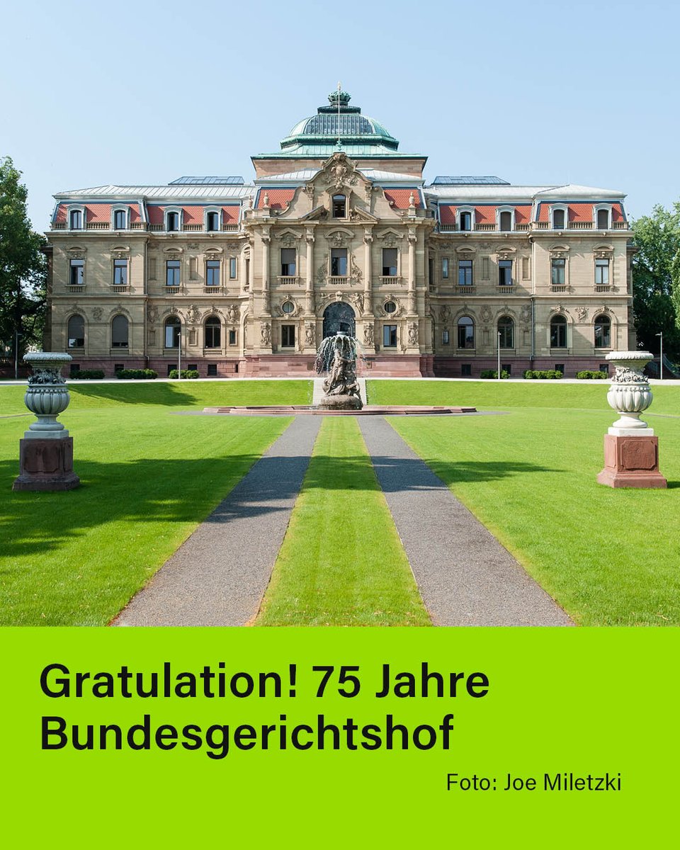 🎉 75 Jahre Bundesgerichtshof (BGH) 🎉
Der BGH ist seit seiner Errichtung im Jahr 1950 in Karlsruhe die letzte Instanz in zivilrechtlichen und strafrechtlichen Verfahren. Am heutigen 01. Oktober jährt sich sein Bestehen zum 75. Mal – wir gratulieren!
#BGH #LetsTalkAboutRecht