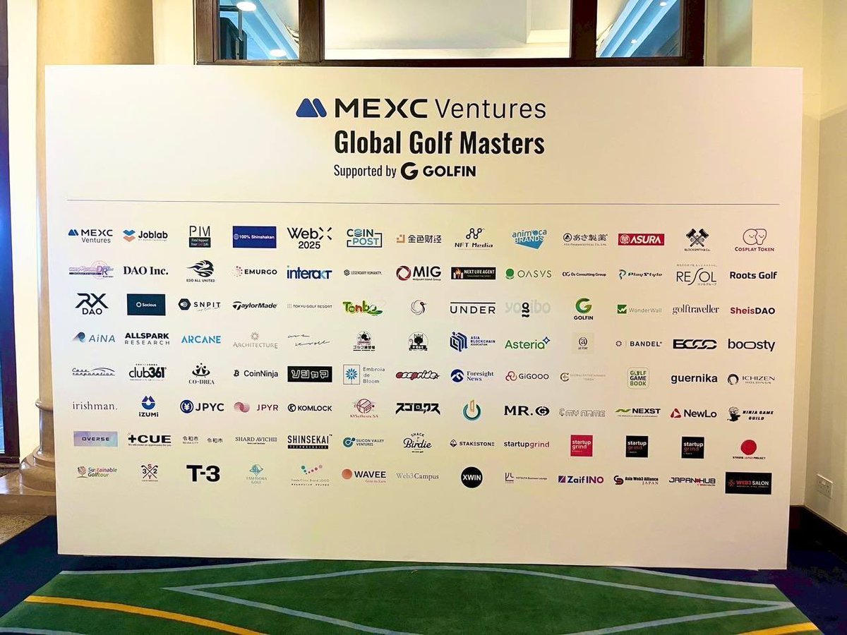 GOLFIN_official's tweet photo. 🏌️‍♂️【MEXC Ventures GLOBAL GOLF MASTERS in Sentosa｜イベント終了のご報告】⛳️

2025年9月30日、世界屈指の名門コース Sentosa Golf Club The Serapong にて、世界の投資家・KOL・開発者が集結。Web3とリアルスポーツの頂上決戦「MEXC Ventures GLOBAL GOLF MASTERS in Sentosa」が開催されました。

参加者たちはシンガポールの陽光と海風を感じながら、互いに火花を散らし、“競技としてのゴルフ×テクノロジー”の最前線を体験。
スコアはリアルタイムで計測・共有され、順位の変動がその場の熱気をさらに加速させました。

トーナメント後には、招待者限定のシークレットパーティーも開催。現地のプレイヤー、パートナー、VIPが交流を深めながら、トーク・ディスカッション・リラックスした歓談の場が生まれました。
現地ならではの“生の熱量”が、参加者一人ひとりの記憶に深く刻まれたイベントとなりました。

✨ 本イベントを支えてくださった皆様に、心より感謝申し上げます。
🎖️ タイトルスポンサー
「MEXC Ventures」 @MVenturesLabs

🥇 ゴールドスポンサー
「100％新車館」 @100_shinshakan
「PIM. GOLF」 @pim_golf214
「株式会社Joblab」 @Joblab_Token

🌍 GOLFINは今後も、「リアルとWeb3技術が融合したスポーツエンターテインメント」として、国境を越えた“次世代型eスポーツ”の創出に挑戦していきます。

引き続きのご支援・ご注目をどうぞよろしくお願いいたします！
🔗 イベント特設サイト：https://t.co/VKCnkXvG0p

#GOLFIN #MEXC #GLOBALGOLFMASTERS #TOKEN2049 #Sentosa #eSports