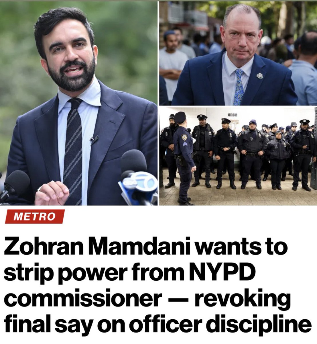 NYCPBA's tweet photo. No working New Yorker should have to tolerate a biased, unaccountable system that goes against them more than 90 percent of the time — but that’s what police officers would be subjected to by an unchecked CCRB. 

Hendry: “If Assemblyman Mamdani pursues this plan, he will prove that all his talk about ‘outreach’ to police officers is a sham – he’s running to defund the police after all.”
https://t.co/SRSOkpBZhB