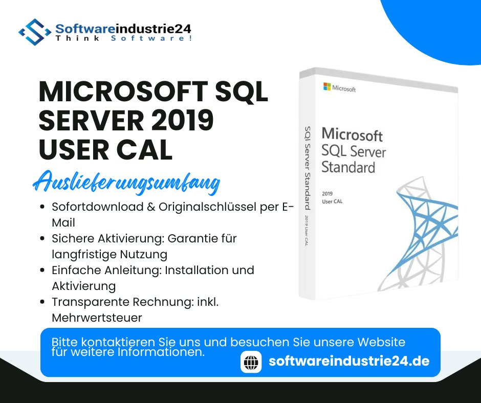 Softwareindust's tweet image. 🚀 Sichere & skalierbare Datenzugriffe mit dem Microsoft SQL Server 2019 User CAL.
👉 Eine Lizenz pro Nutzer – volle Flexibilität!
Mehr: softwareindustrie24.de/microsoft-sql-…
#SQLServer2019 #Microsoft #DataManagement #Softwareindustrie24 #CloudReady #BusinessIT