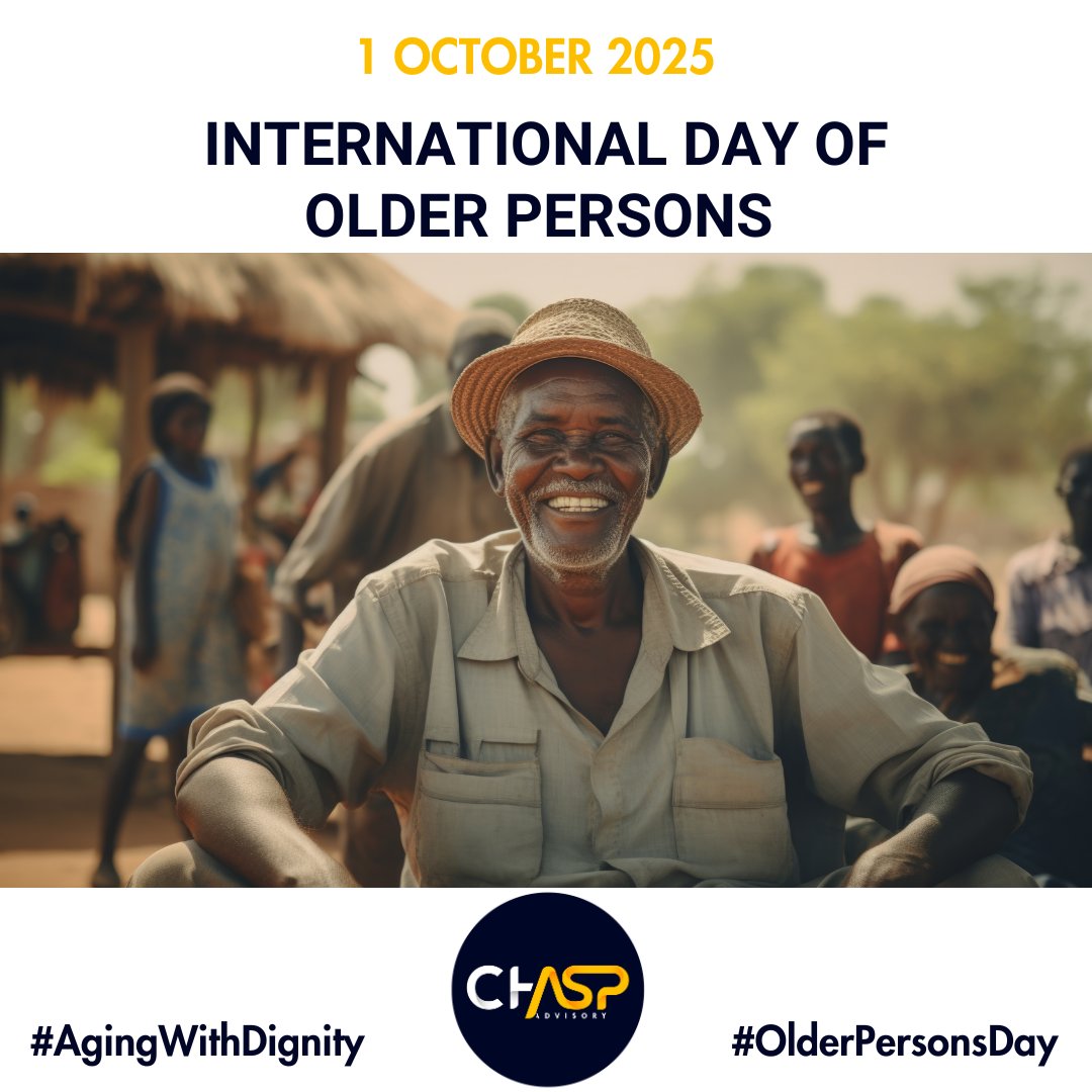 Today we celebrate the International Day of Older Persons! 🌍

This year’s theme reminds us: older persons are powerful drivers of change.

At CHASP Advisory, we champion dignity, care, and voice, ensuring their aspirations and rights shape a better future for all. 

#IDOP2025