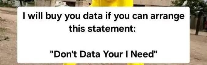 Data for you if you can rearrange the statements below