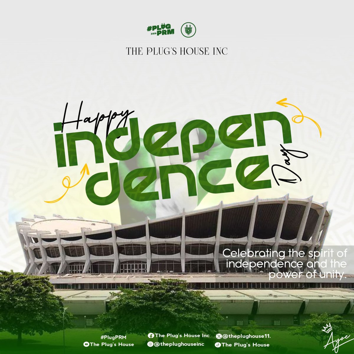 theplugshouse11's tweet photo. 65 years of resilience, vision, and growth.
As a nation, we continue to evolve and @theplugshouse11 & #PlugPRM, we are committed to building stories and experiences that shape our future.
Happy Independence Day Nigeria 🇳🇬
#PlugPRM #ThePlugsHouse #NigeriaAt65 #GrowthAndVision https://t.co/5qLjNZMDRn