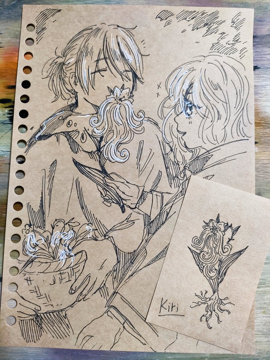口髭草で遊ぶ
#Inktober2025 