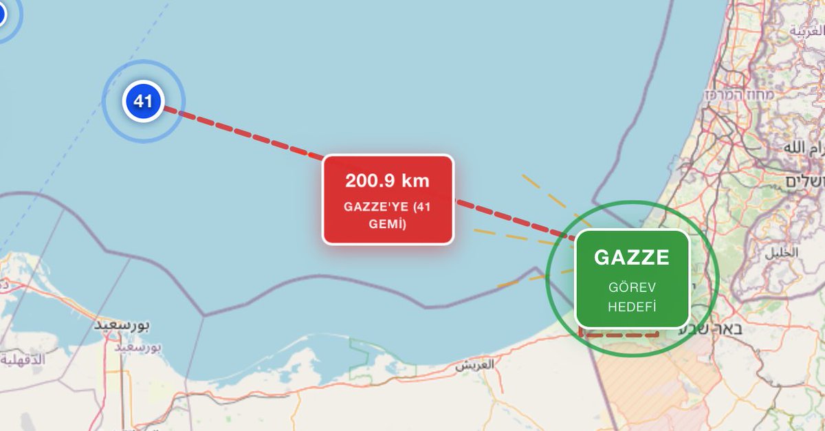 dailyislamist's tweet photo. 🔴 Gazze’ye 125 mil mesafesi kalan ve ‘yüksek riskli bölgeye’ ulaşan Sumud Filosu’na eşlik eden herhangi bir fırkateyn kalmadı. https://t.co/dbYyxUnSFQ