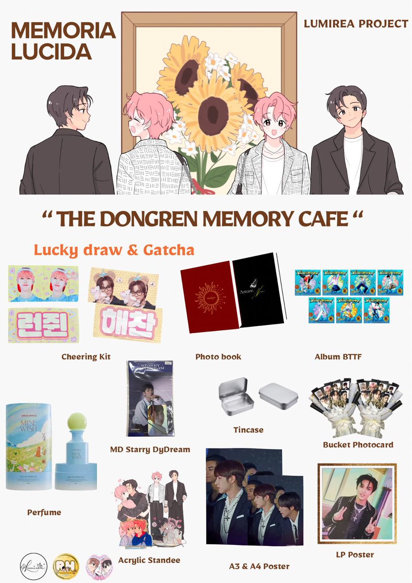 「 ✦𝐓𝐡𝐞 𝐃𝐨𝐧𝐠𝐑𝐞𝐧 𝐌𝐞𝐦𝐨𝐫𝐲 𝐂𝐚𝐟é✦ 」
🌻made with love, shared with you🌼

✨PREVIEW ALERT✨
Goodies | Gacha | Lucky Draw 
all waiting for you at our DongRen Anniversary Cafe!

『 𝙈𝙚𝙢𝙤𝙧𝙞𝙖 𝙇𝙪𝙘𝙞𝙙𝙖 : 𝘼 𝙏𝙖𝙡𝙚 𝙏𝙤𝙡𝙙 𝙄𝙣 𝘼 𝙂𝙡𝙖𝙣𝙘𝙚𝙨 』

by