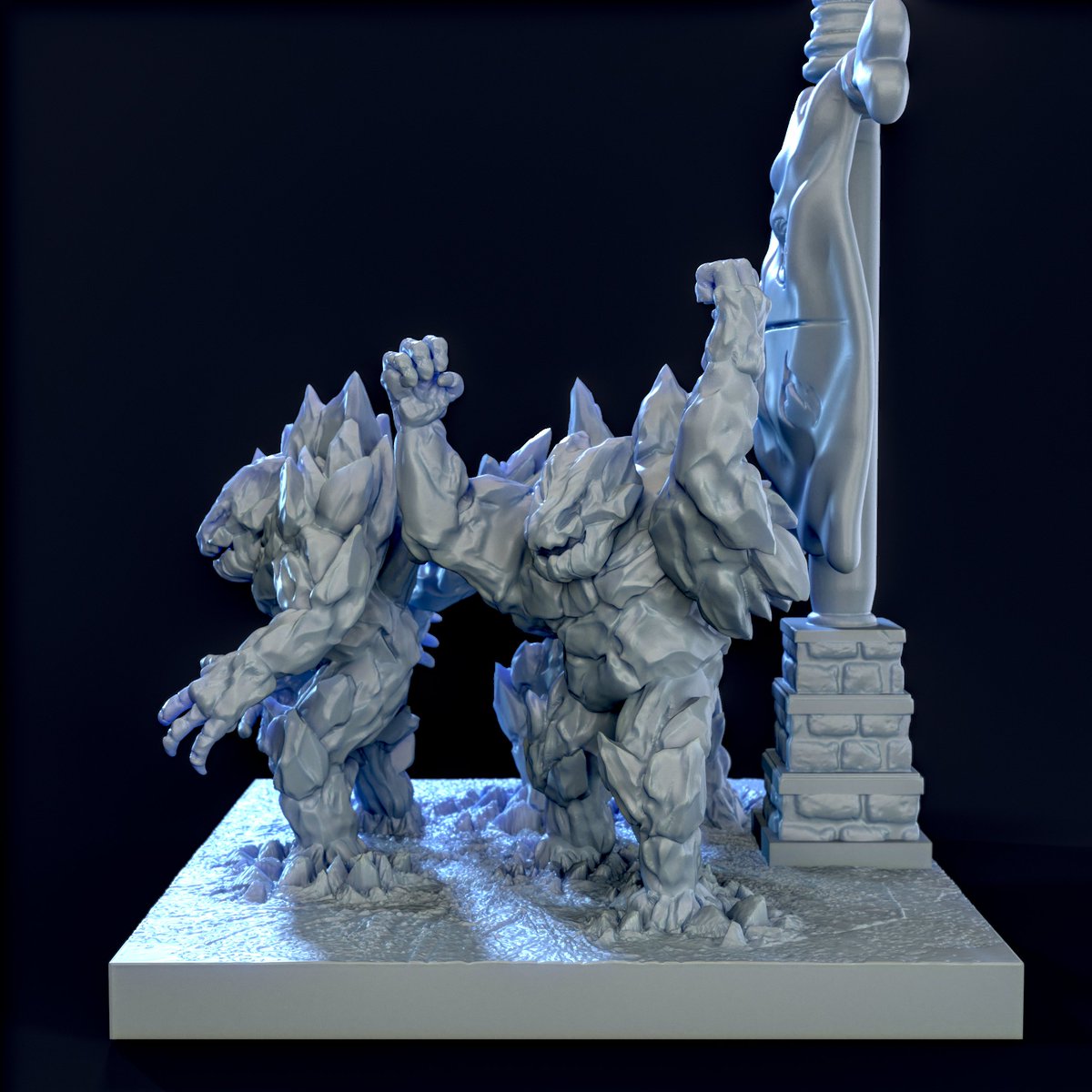 the3ddwarf's tweet photo. Some new work I have done recently! 

#3dtabletop #3dprint #3dmini #digitalsculpture https://t.co/fNxrt55PhJ