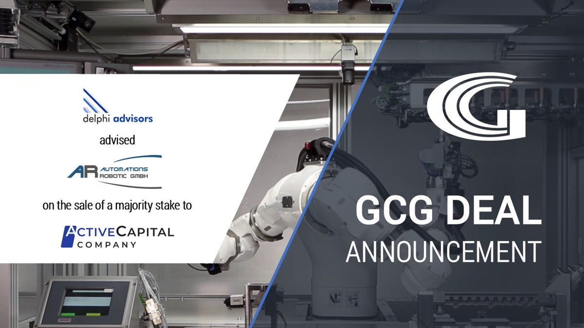 GCG_MandA's tweet image. Delphi Advisors advised the founders and shareholders of AutomationsRobotic GmbH in a transaction whereby Active Capital Company have agreed to acquire a majority stake in the company!

Read more at &amp;gt;&amp;gt; delphi-advisors.com/case-studies

#gcg #industryexperts #dealmakers #dealannouncement