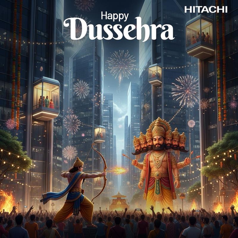 May the spirit of Dussehra inspire us to overcome every challenge and scale new height together.
Wishing you and your family a prosperous and victorious Dussehra. 
#Dussehra #VictoryOfGoodOverEvil #HitachiLiftIndia