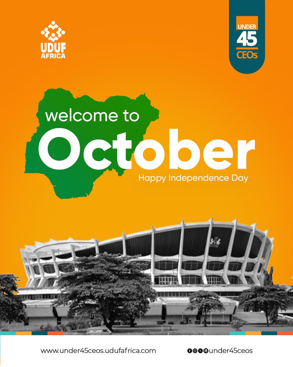 Welcome to October! ✨🇳🇬 A new month, a new season of possibilities and a reminder of the strength, resilience, and brilliance of our nation.
Happy Independence Day, Nigeria! 💚🤍💚 Here’s to growth, unity, and leadership that inspires.
#HappyIndependenceDay