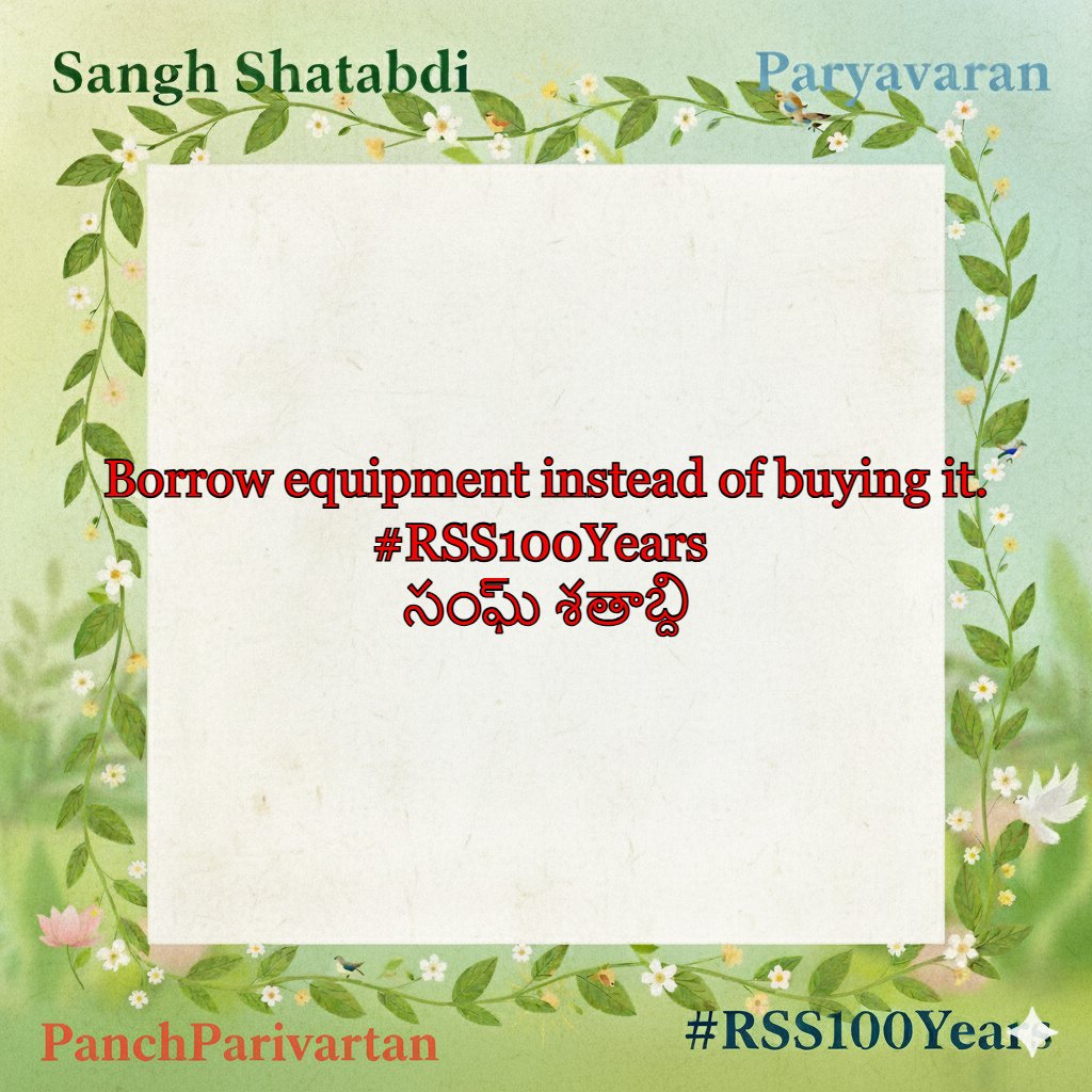 lokahitam's tweet photo. PanchParivartan of #RSS100Years సంఘ్ శతాబ్ది -- Paryavaran https://t.co/K9eATW9y5Y