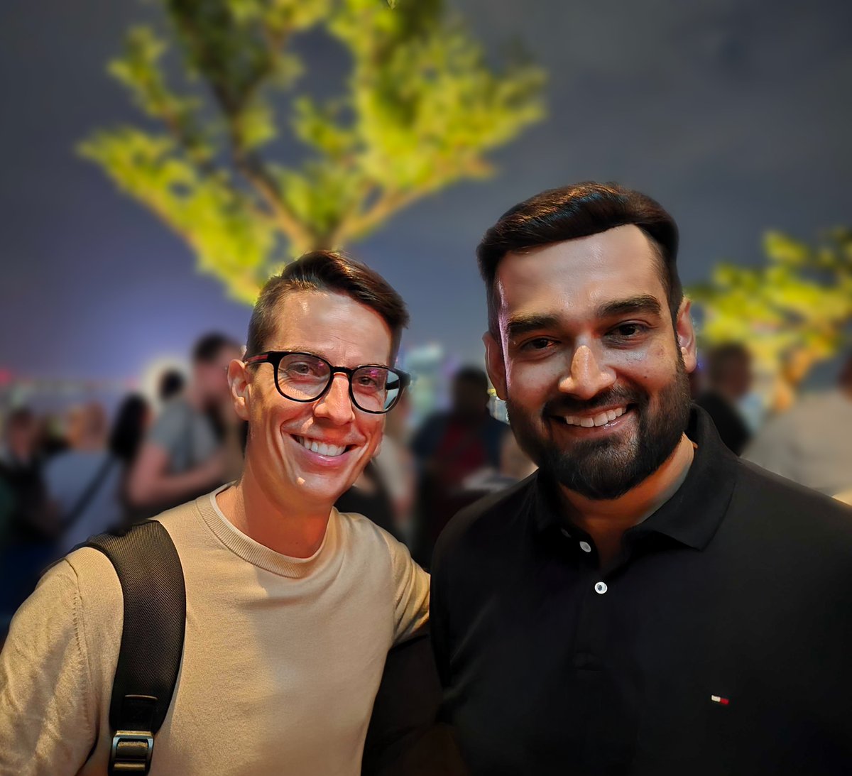 Humza_Pixelette's tweet photo. Rooftop in Singapore, city glowing beneath us. 

The view was incredible, but the real highlight was my team; good conversations, laughter, and the kind of night you don’t forget.

#TOKEN2049Singapore https://t.co/YcugrdMbgh
