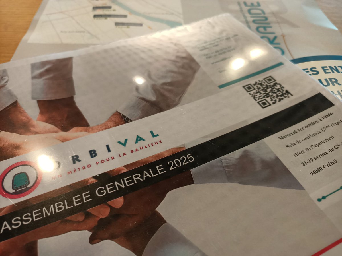 Nous avons assisté à l'Assemblée générale d'Orbival ce matin à Créteil. <a href="/valdemarne_94/">Val-de-Marne</a> <a href="/CDEssonne/">Département de l'Essonne</a> Toujours de beaux projets en perspectives et un prompt soutien au prolongement de la <a href="/Ligne10_RATP/">Ligne 10</a>.  <a href="/Ocapitanio94/">Olivier Capitanio</a> <a href="/durovray/">François Durovray</a> <a href="/ClementPecqueux/">Clément Pecqueux</a> <a href="/YoannRispal/">Yoann Rispal</a>   <a href="/IDFmobilites/">IDF Mobilités</a>