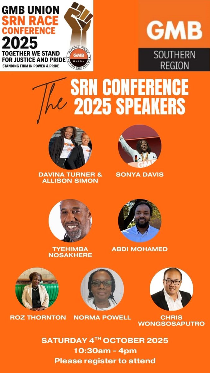 On the first day of Black History Month GMB Southern region members are looking forward to our second Race Conference on Saturday in Southwark. We are standing firm in Power and Pride.

If you are a GMB Southern Region member and want to attend email michelle.gordon@gmb.org.uk