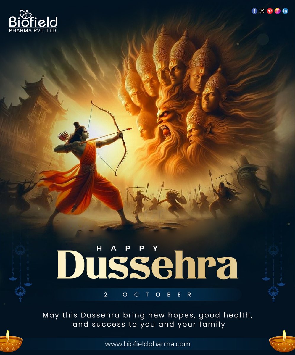 BiofieldP's tweet photo. Dussehra teaches us that with courage and truth, we can win every battle. 🏹
#FestivalWisdom #VictoryLessons #TruthWins #DussehraSpirit #CelebrateGoodness https://t.co/jP5PEpB9JY