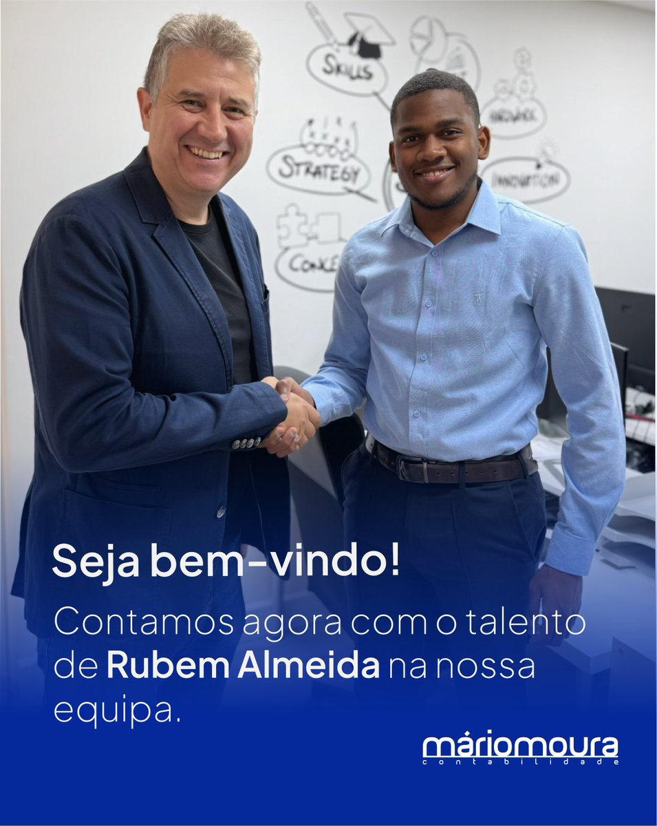 A família Mário Moura Contabilidade está a crescer.
Bem-vindo, Rubem Almeida!