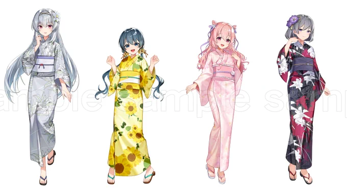 こちらの庭の湯コラボの等身イラストを担当させていただきました!浴衣!よろしくお願いいたします! #アイプラ
