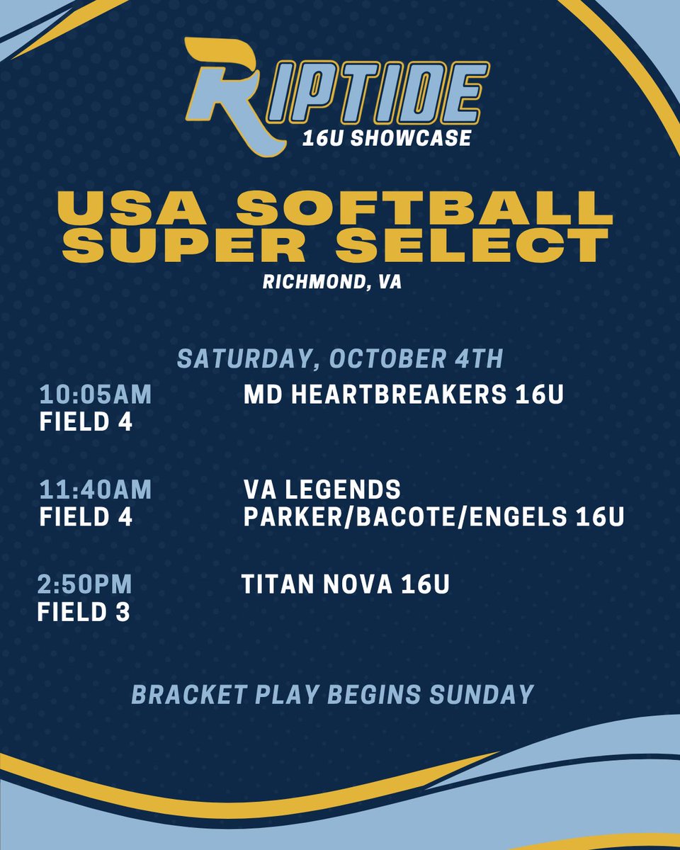 So excited to play this weekend at the USA Softball Super Select in Richmond, VA! <a href="/RiptideSftBall/">Riptide Softball</a> @KelseyOonk <a href="/Coach_HCole/">Hailey Cole-Norgren</a>