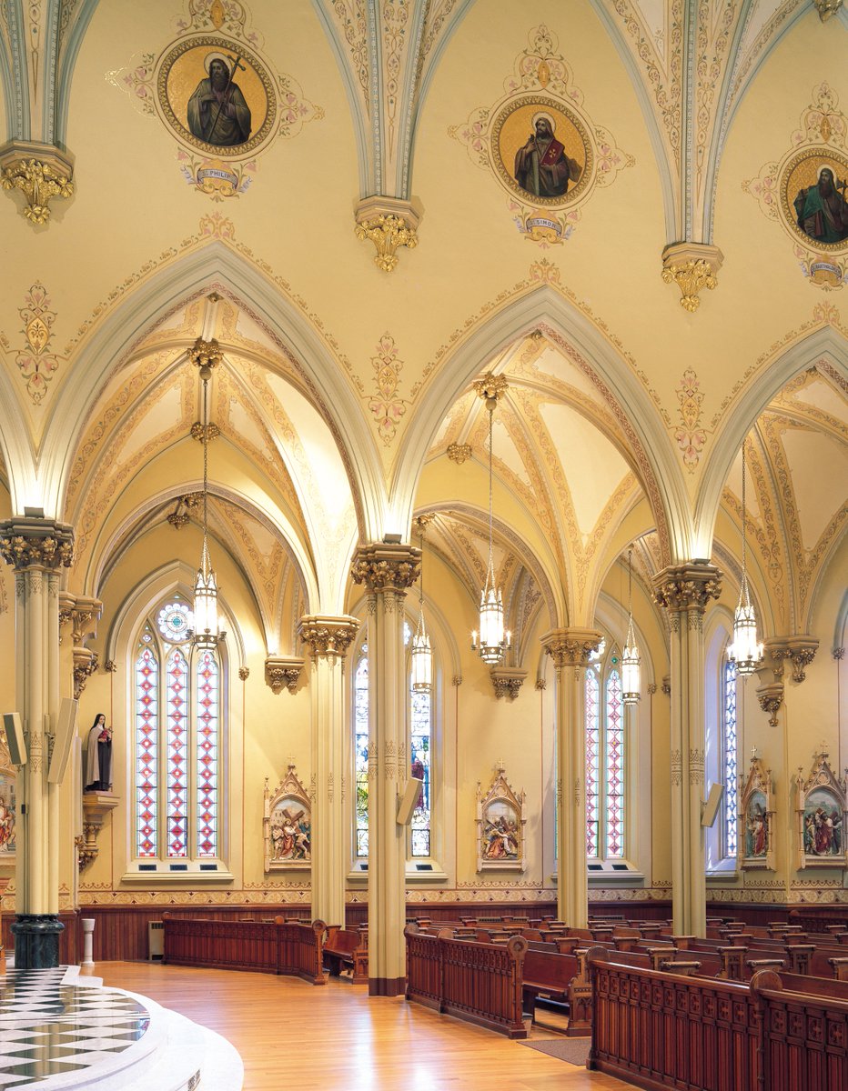 Our project at this stunning church involved research, investigation, &amp; development of decorative schemes throughout the interior. Based on the historic design uncovered &amp; scientific paint analysis, the decorative finishes were conserved, consolidated &amp; reinstated.

#ChurchDesign