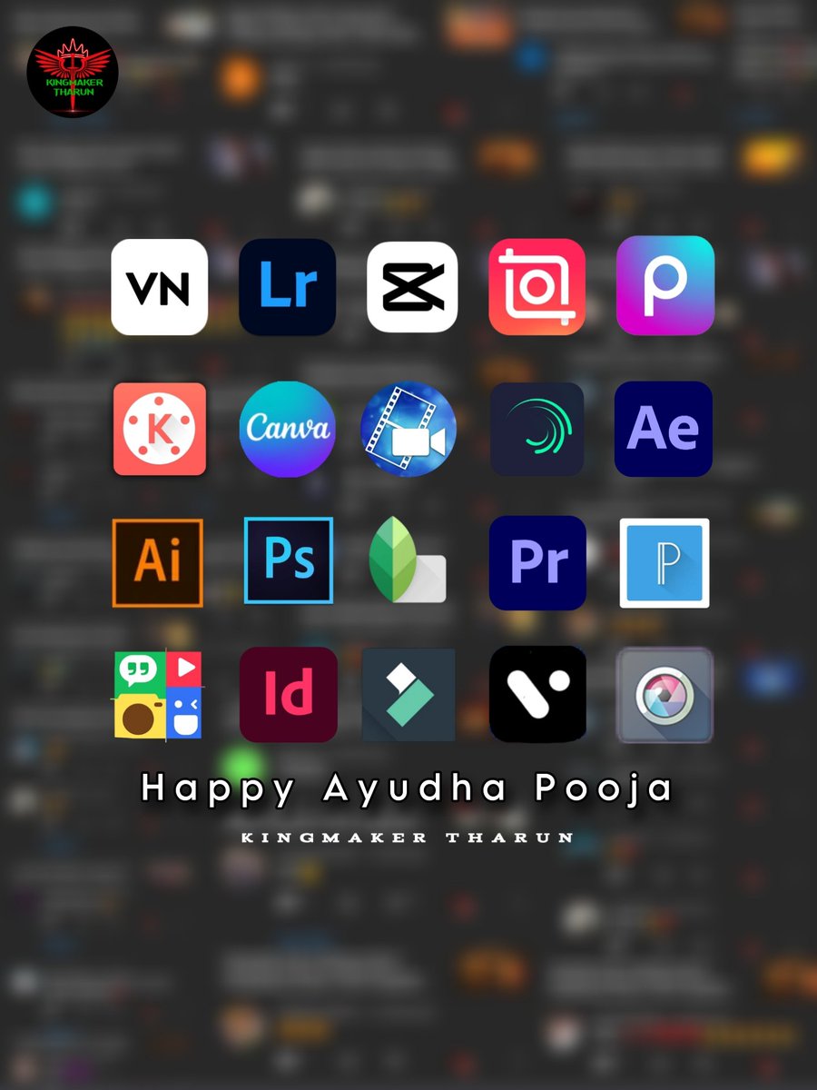 KingmakerKmt's tweet photo. #LifeOfEditors [ Kingmaker Tharun ]

Happy Ayudha Pooja❤️
YouTube Post URL - https://t.co/hbVu1Wp7Jj https://t.co/XUjKBEyuV9