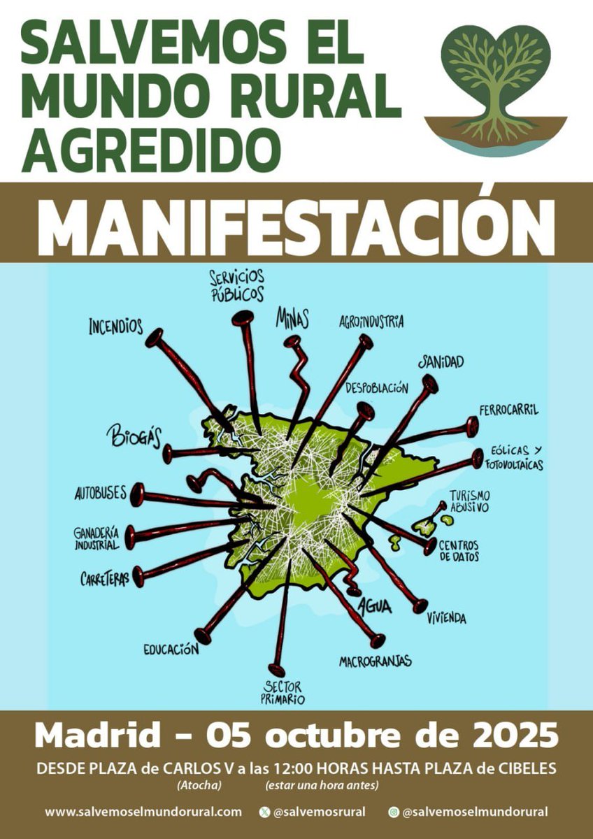 El campo pedía centros de salud, políticas de vivienda, sucursales bancarias, escuelas e institutos, ventanillas de la administración, transporte público comarcal, servicios de extinción...

El PP y el PSOE les ofrecen MATAR LOBOS.